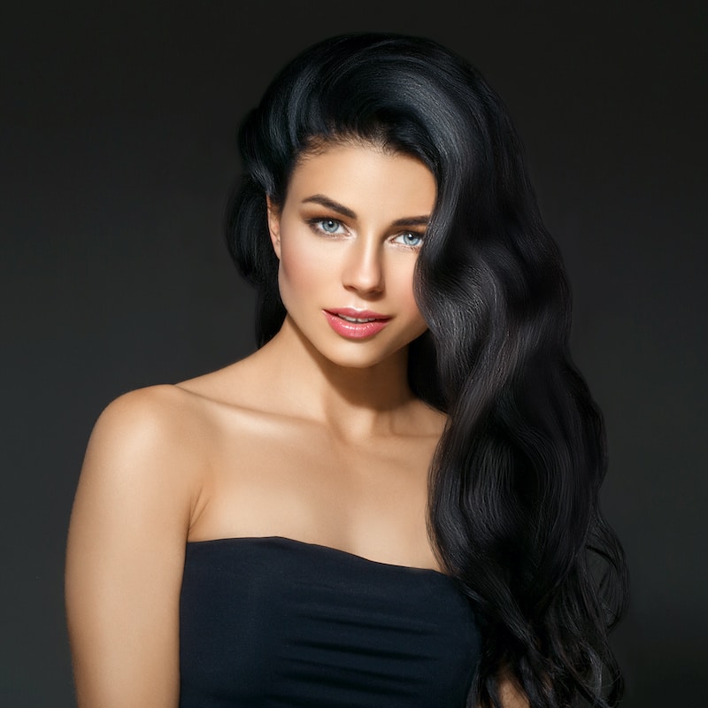 Beautiful Woman With Dark Hair